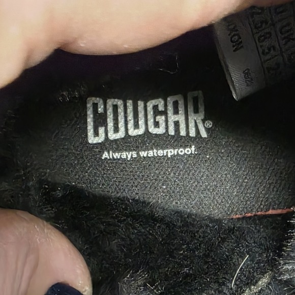 Cougar Dixon Black Leather Waterproof Round Toe Winter Ankle Boot Size 11 - Picture 14 of 16